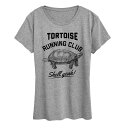【送料無料】 ライセンス キャラクター レディース Tシャツ トップス Women's Tortoise Running Club Graphic Tee Heather Gray(4)