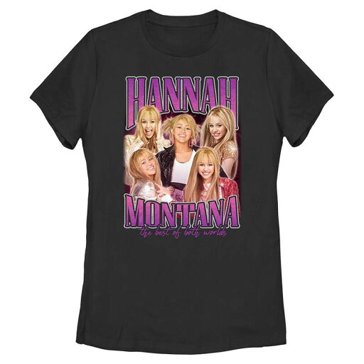 【送料無料】 ディズニー レディース Tシャツ トップス Disney's Hannah Montana Juniors' The Best Of Both Worlds Graphic Tee Black 【送料無料】 ディズニー レディース Tシャツ トップス Disney's Hannah Montana Juniors' The Best Of Both Worlds Graphic Tee Black