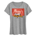 【送料無料】 ライセンス キャラクター レディース Tシャツ トップス Women's Friends Happy Turkey Day Graphic Tee Heather Gray