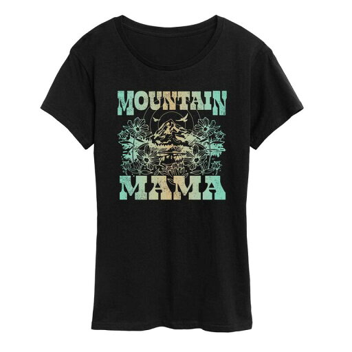 【送料無料】 ライセンス キャラクター レディース Tシャツ トップス Women's Mountain Mama Graphic Tees Black 【送料無料】 ライセンス キャラクター レディース Tシャツ トップス Women's Mountain Mama Graphic Tees Black