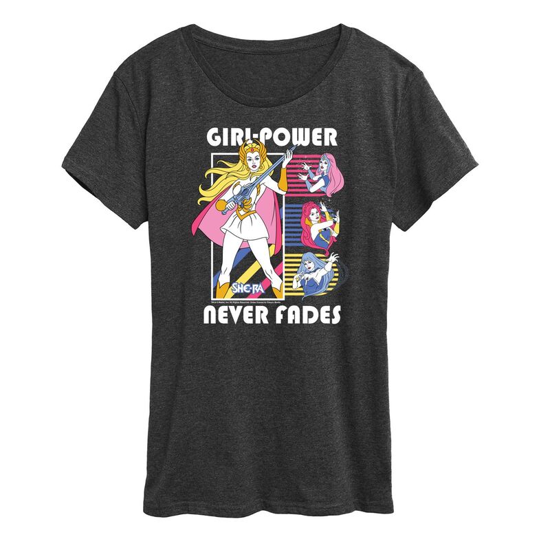 【送料無料】 ライセンス キャラクター レディース Tシャツ トップス Women's She-Ra Girl Power Never Fades Graphic Tee Heather Charcoal