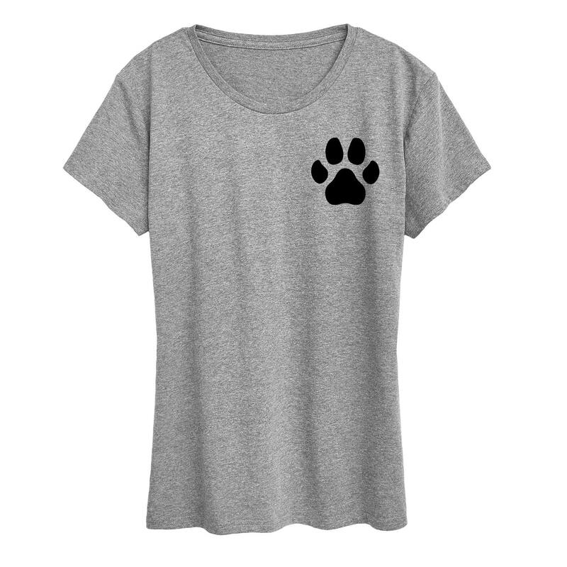 ̵ 饤 饯 ǥ T ȥåץ Women's Black Pawprint Graphic Tee...