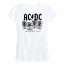 【送料無料】 ライセンス キャラクター レディース Tシャツ トップス Women's ACDC Photo Sequence Graphic Tee White