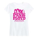 【送料無料】 ライセンス キャラクター レディース Tシャツ トップス Women's Pink Floyd Santa Monica Civic Graphic Tee White