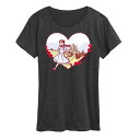 【送料無料】 ライセンス キャラクター レディース Tシャツ トップス Women's Wizard of Oz Dorothy And Toto Graphic Tee Heather Charcoal