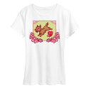 【送料無料】 ライセンス キャラクター レディース Tシャツ トップス Women's Wizard of Oz Toto Frame Graphic Tee White