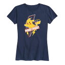 【送料無料】 ライセンス キャラクター レディース Tシャツ トップス Women's Pokemon Pika Pika Graphic Tee Navy(4)