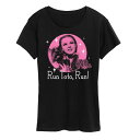 【送料無料】 ライセンス キャラクター レディース Tシャツ トップス Women's The Wizard Of Oz Run Toto Run Graphic Tee Black