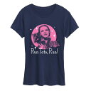 【送料無料】 ライセンス キャラクター レディース Tシャツ トップス Women's The Wizard Of Oz Run Toto Run Graphic Tee Navy