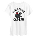 【送料無料】 ライセンス キャラクター レディース Tシャツ トップス Women's Black Forest Cat-eau Graphic Tee White(4)