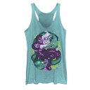 【送料無料】 ディズニー レディース Tシャツ トップス Disney's The Little Mermaid Ursula Juniors' Sea Witch Painting Tank Top Tahiti Blue