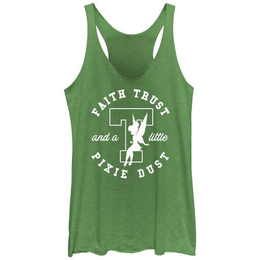 【送料無料】 ディズニー レディース Tシャツ トップス Disney's Tinker Bell Juniors' Faith Trust And A Little Pixie Dust Stamp Racerback Graphic Tank Envy 【送料無料】 ディズニー レディース Tシャツ トップス Disney's Tinker Bell Juniors' Faith Trust And A Little Pixie Dust Stamp Racerback Graphic Tank Envy