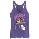 【送料無料】 ライセンス キャラクター レディース Tシャツ トップス Juniors' Despicable Me 4 Always Poppin' Racerback Tank Top Purple Heather(4)