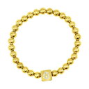 【送料無料】 アドニア レディース ブレスレット・バングル・アンクレット アクセサリー Adornia Gold Tone Initial Cubic Zirc...