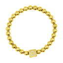 【送料無料】 アドニア レディース ブレスレット・バングル・アンクレット アクセサリー Adornia Gold Tone Initial Cubic Zirc...