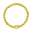 【送料無料】 アドニア レディース ブレスレット・バングル・アンクレット アクセサリー Adornia Gold Tone Initial Cubic Zirc...