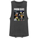 【送料無料】 ディズニー レディース Tシャツ トップス Disney's Kingdom Hearts Portraits Juniors' Graphic Tank Top Charcoal