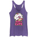 【送料無料】 ライセンス キャラクター レディース Tシャツ トップス Juniors' Strawberry Shortcake Berry Cute Racerback Tank Top Purple Heather