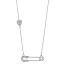 【送料無料】 アドニア レディース ネックレス・チョーカー・ペンダントトップ アクセサリー Adornia Crystal Safety Pin Pendant...