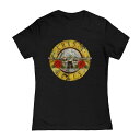 【送料無料】 ライセンス キャラクター レディース Tシャツ トップス Juniors' GNR Bullet Distressed Graphic Tee Black(4)