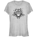 【送料無料】 ライセンス キャラクター レディース Tシャツ トップス Juniors' Ozzy Osbourne Winged Skull Graphic Tee Athletic Heather(4)