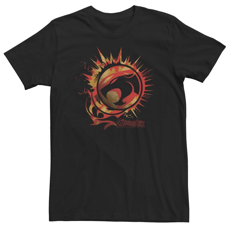 【送料無料】 ライセンス キャラクター メンズ Tシャツ トップス Big & Tall ThunderCats Fire Logo Tee Black