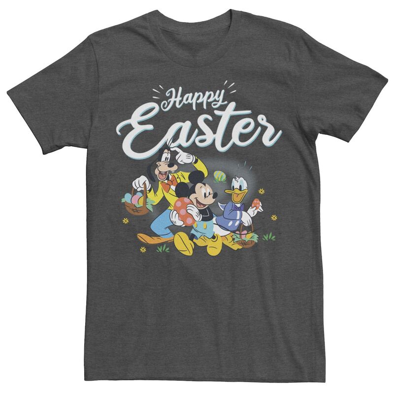 【送料無料】 ライセンス キャラクター メンズ Tシャツ トップス Disney's Mickey & Friends Happy Easter Men's Tee Charcoal Heather