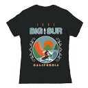 【送料無料】 ライセンス キャラクター レディース Tシャツ トップス Junior's Surf Big Sur Cali 1 Womens Graphic Tee Black(4)
