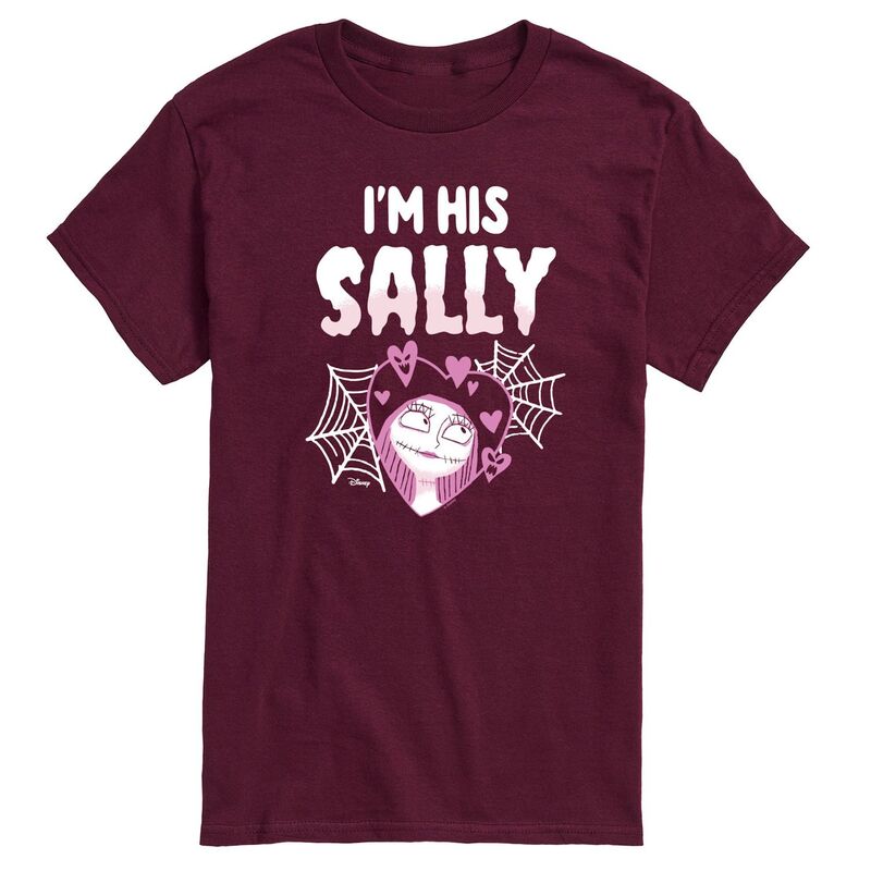 【送料無料】 ディズニー メンズ Tシャツ トップス Disney's Nightmare Before Christmas Men's I'm His Sally Graphic Tee Maroon