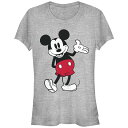【送料無料】 ディズニー レディース Tシャツ トップス Disney's Mickey Mouse World Famous Juniors' Graphic...