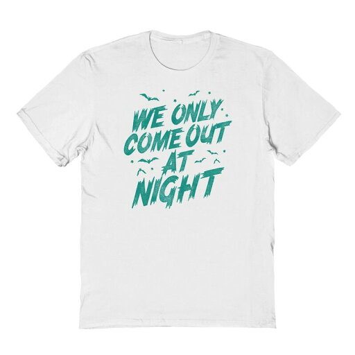 【送料無料】 ライセンス キャラクター メンズ Tシャツ トップス Men's We Only Come Out at Night Halloween Graphic Tee White 【送料無料】 ライセンス キャラクター メンズ Tシャツ トップス Men's We Only Come Out at Night Halloween Graphic Tee White