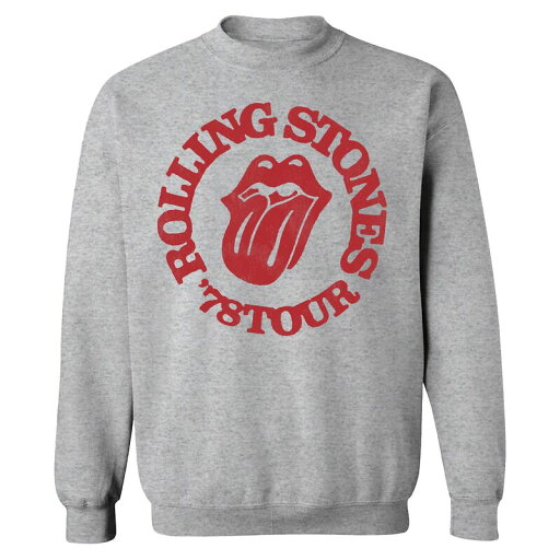 【送料無料】 ライセンス キャラクター メンズ Tシャツ トップス Men's Rolling Stones 78 Tour Circle Sweatshirt Sport Gray 【送料無料】 ライセンス キャラクター メンズ Tシャツ トップス Men's Rolling Stones 78 Tour Circle Sweatshirt Sport Gray