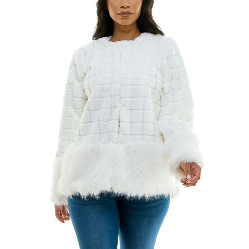 【送料無料】 ニナレオナルド レディース ニット・セーター アウター Women's Nina Leonard Mixed Stripe Faux Fur Bolero Ivory 【送料無料】 ニナレオナルド レディース ニット・セーター アウター Women's Nina Leonard Mixed Stripe Faux Fur Bolero Ivory