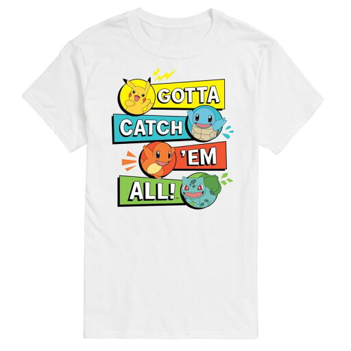 【送料無料】 ライセンス キャラクター メンズ Tシャツ トップス Men's Pokemon Grid Tee White 【送料無料】 ライセンス キャラクター メンズ Tシャツ トップス Men's Pokemon Grid Tee White