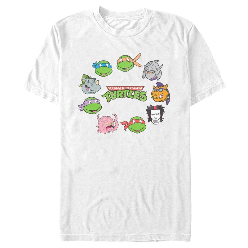 【送料無料】 ライセンス キャラクター メンズ Tシャツ トップス Men's Teenage Mutant Ninja Turtles Friends And Foes Graphic Tee White