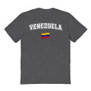 【送料無料】 ライセンス キャラクター メンズ Tシャツ トップス Men's Venezuela Flag Graphic Tee Dark Heather(4)
