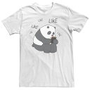 【送料無料】 ライセンス キャラクター メンズ Tシャツ トップス Big & Tall CN We Bare Bears Like Like Like Texting Tee White(4)