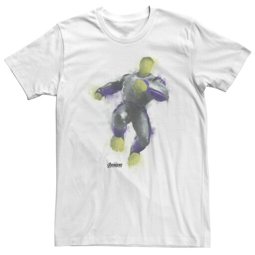 【送料無料】 ライセンス キャラクター メンズ Tシャツ トップス Big & Tall Marvel Avengers Endgame Hulk Spray Paint Pose Tee White 【送料無料】 ライセンス キャラクター メンズ Tシャツ トップス Big & Tall Marvel Avengers Endgame Hulk Spray Paint Pose Tee White