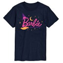 【送料無料】 ライセンス キャラクター メンズ Tシャツ トップス Big & Tall BarbieR Witch Logo Graphic Tee Navy(4)