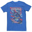 【送料無料】 ライセンス キャラクター メンズ Tシャツ トップス Men's Star Wars The Mandalorioan Mando Bounty Hunter Retro Poster Tee Royal Heather