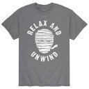 【送料無料】 ライセンス キャラクター メンズ Tシャツ トップス Men's Relax and Unwind Tee Gray