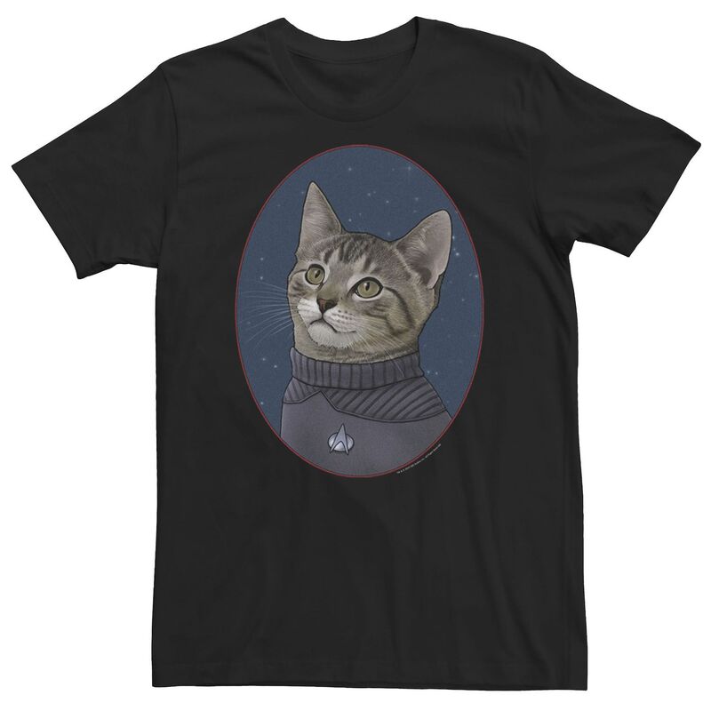 【送料無料】 ライセンス キャラクター メンズ Tシャツ トップス Big & Tall Star Trek Wesley Cat Formation Tee Black