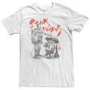 【送料無料】 ライセンス キャラクター メンズ Tシャツ トップス Big & Tall Star Wars: Visions Samurai Droids Tee White