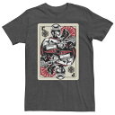 【送料無料】 ライセンス キャラクター メンズ Tシャツ トップス Big & Tall Star Wars Storm Trooper Phasma Card Tee Charcoal Heather