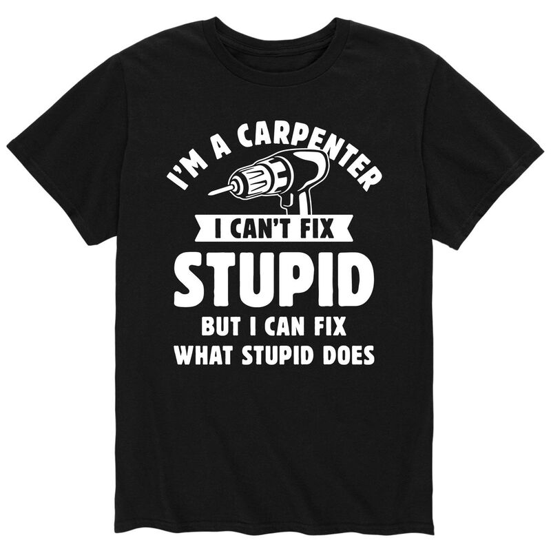 【送料無料】 ライセンス キャラクター メンズ Tシャツ トップス Men's I'm A Carpenter Tee Black