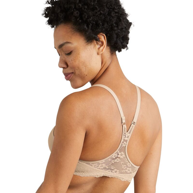 【送料無料】 メイデンフォーム レディース ブラジャー アンダーウェア MaidenformR One Fab FitR Full Coverage Lace Racerback Bra 07112 Latte