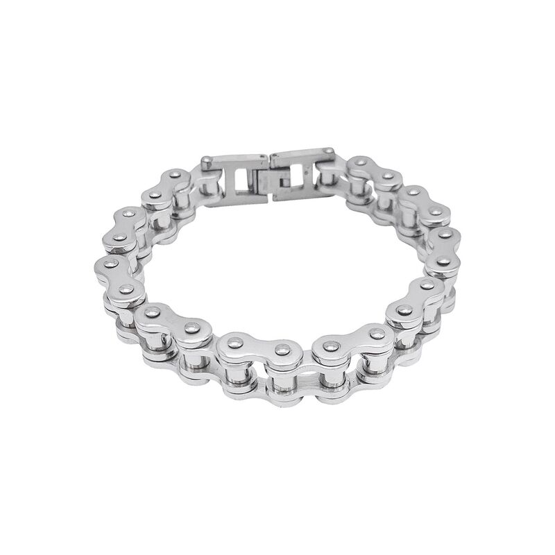 【送料無料】 アドニア メンズ ブレスレット・バングル・アンクレット アクセサリー Adornia Stainless Steel Foldover Chain Bracelet Silver Tone