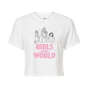 【送料無料】 ディズニー レディース Tシャツ トップス Disney Princess Juniors' Girls Rule the World Cropp...