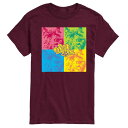 【送料無料】 ライセンス キャラクター メンズ Tシャツ トップス Men's Wizard Of Oz Toto Grid Graphic Tee Maroon