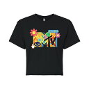 【送料無料】 ライセンス キャラクター レディース Tシャツ トップス Juniors' MTV Y2K Cropped Tee Black(4)